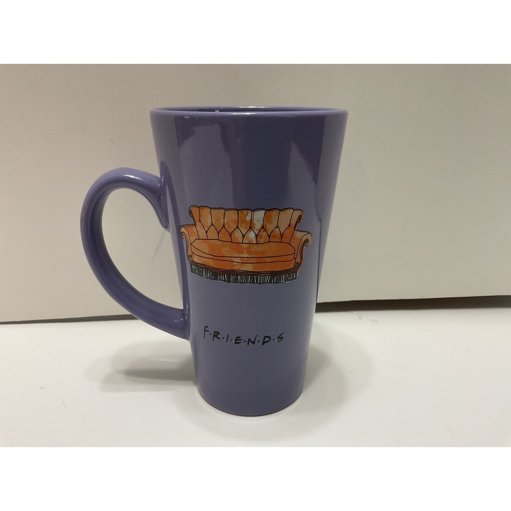 Friends TV Show Pivot Central Perk Couch Purple Ceramic Latte Mug 16oz WRFRS5083
